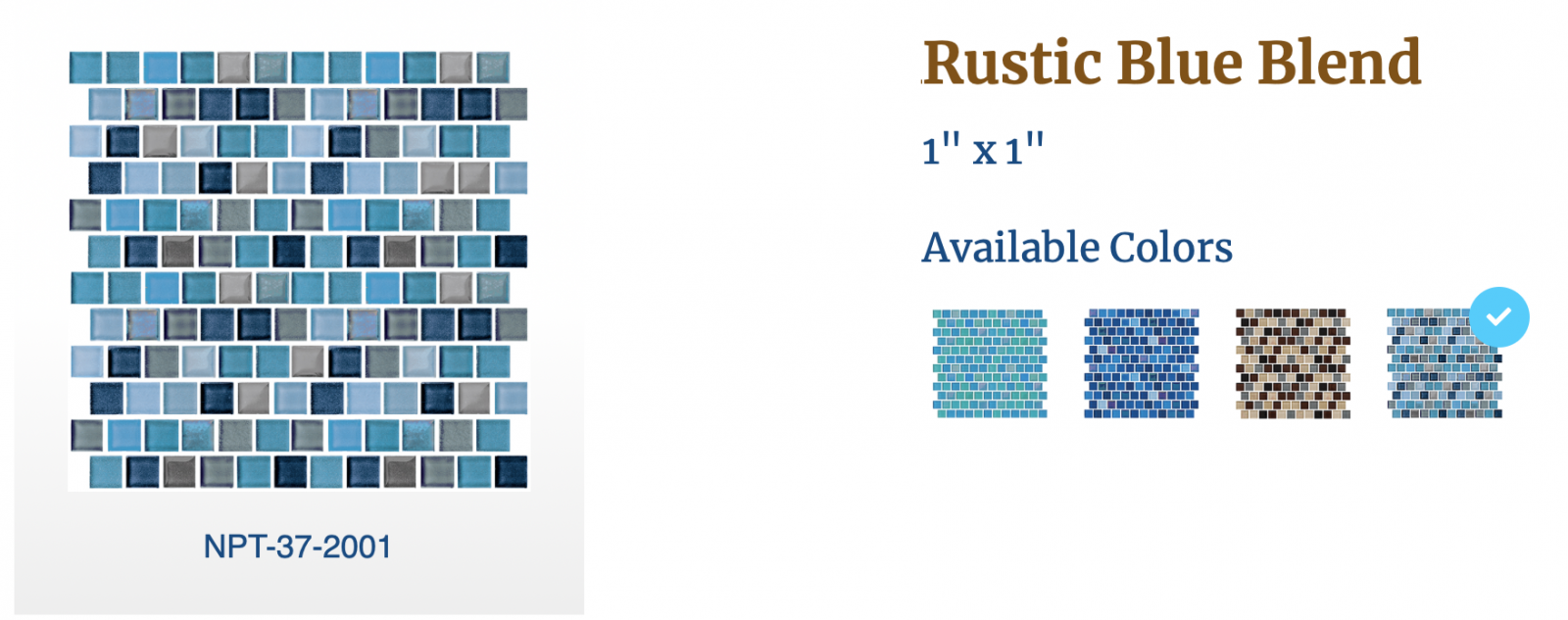 Rustic Blue Pool Tile